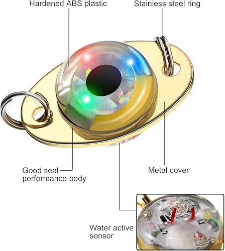 Miniatura 10 de Señuelos de pesca LED, cucharas de pesca, intermitente bajo el agua, lubina, flor, agua salada, arrastrar, caída profunda, luz de pesca LED iluminada