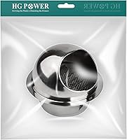 Vista 9 de HG Power - Cubierta de ventilación de pared de 4 pulgadas, cubierta de ventilación para secadora exterior con malla de pantalla, ventilación