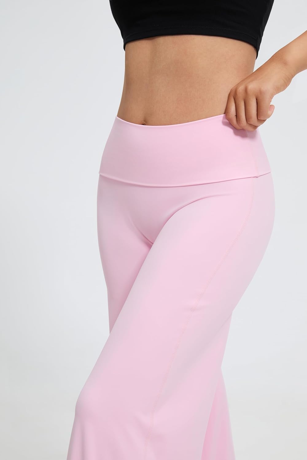 SUUKSESS Women Wide Leg Yoga Pants High Waisted Tummy Control Workout Leggings - Image 3