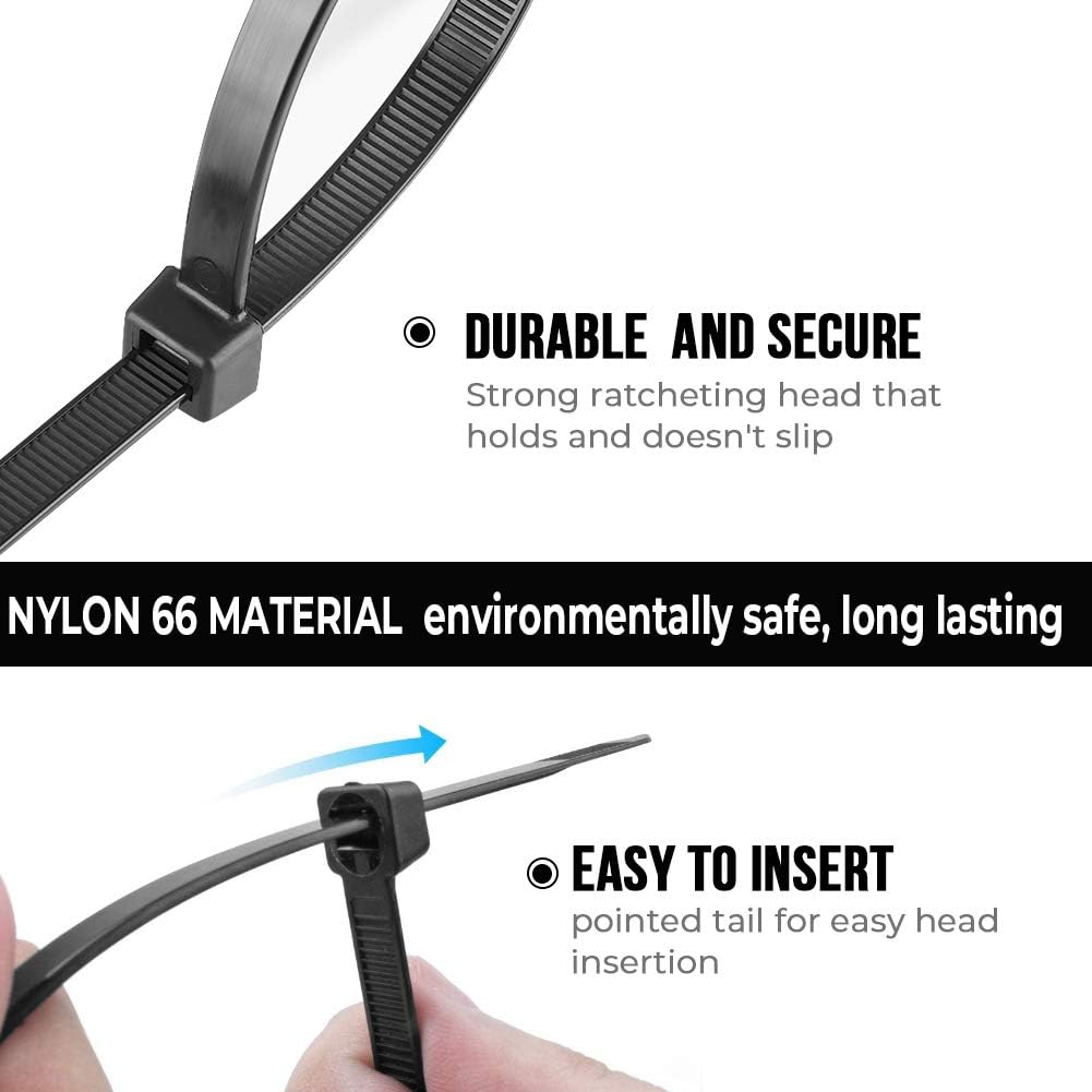 Buy 1 get 1 🔥 Zip Ties,ON THE WAY 500 Packs Djustable Durable Self Locking 4+6+8+10+12-Inch Width 0.16inch Assorted Size Wire Ties Ultra Strong Durable Nylon Cable Ties for Indoor and Outdoor Black Friday - 70% OFF Zip Ties,ON THE WAY 500 Packs Djustable Durable Self Locking 4+6+8+10+12-Inch Width 0.16inch Assorted Size Wire Ties Ultra Strong Durable Nylon Cable Ties for Indoor and Outdoor