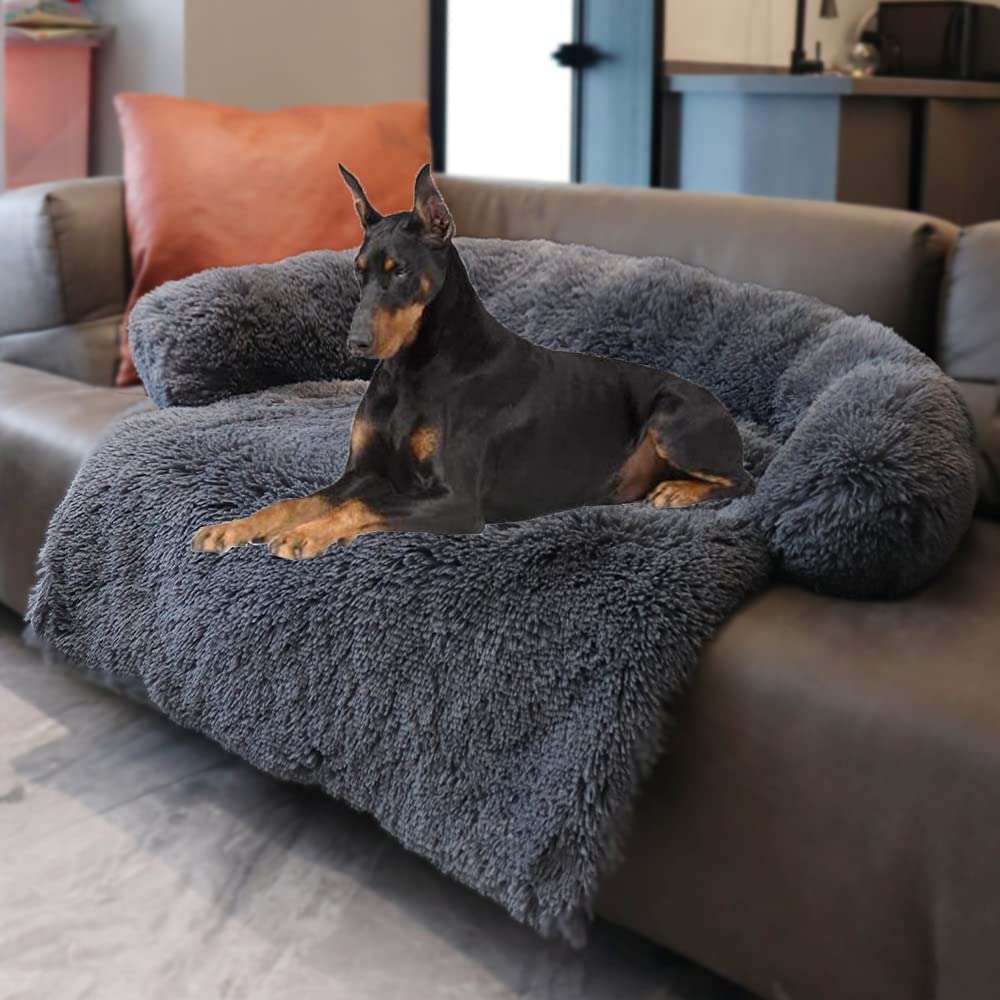 Canapé-lit orthopédique pour chien, coussin apaisant en peluche douce pour chiens de grande et moyenne taille