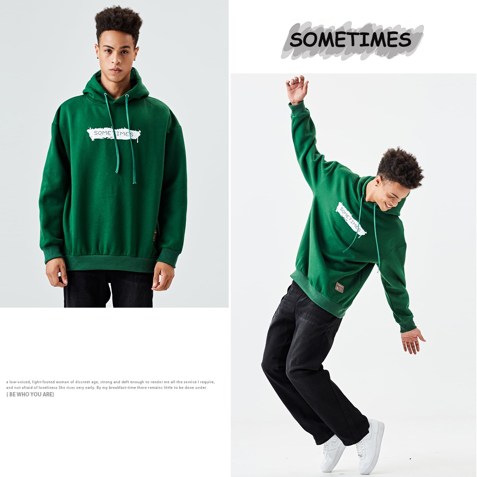 Moshtashio Felpa Uomo con Cappuccio Unisex Hip Hop a Maniche Lunghe Sweatshirt Pullover Uomo Felpe Stampa di Lettere Hoodie Uomo Autunno Inverno
