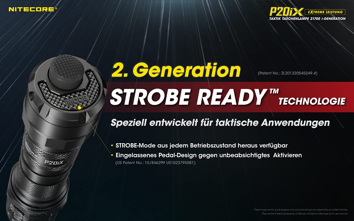 Flashlight Precise SERIES/4000 LUMENS P20IX NITECORE, Noir