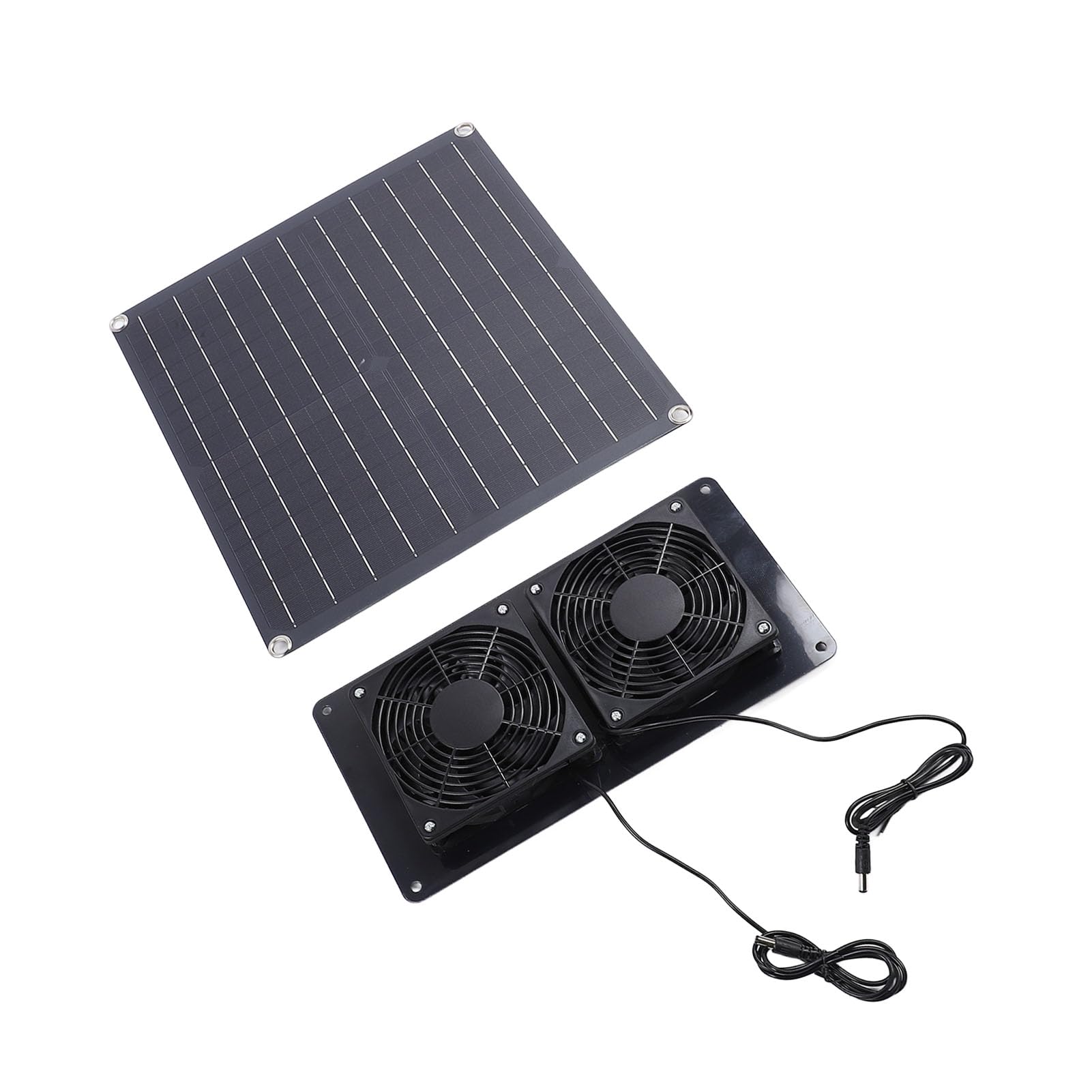 Ventilatore di Scarico Solare Efficiente Ventilazione per Capannone per Pollai Pollaio 20W 18V Silicio Monocristallino PV Aspiratore per Capannone per Pollai Cuccia per Cani Serra per