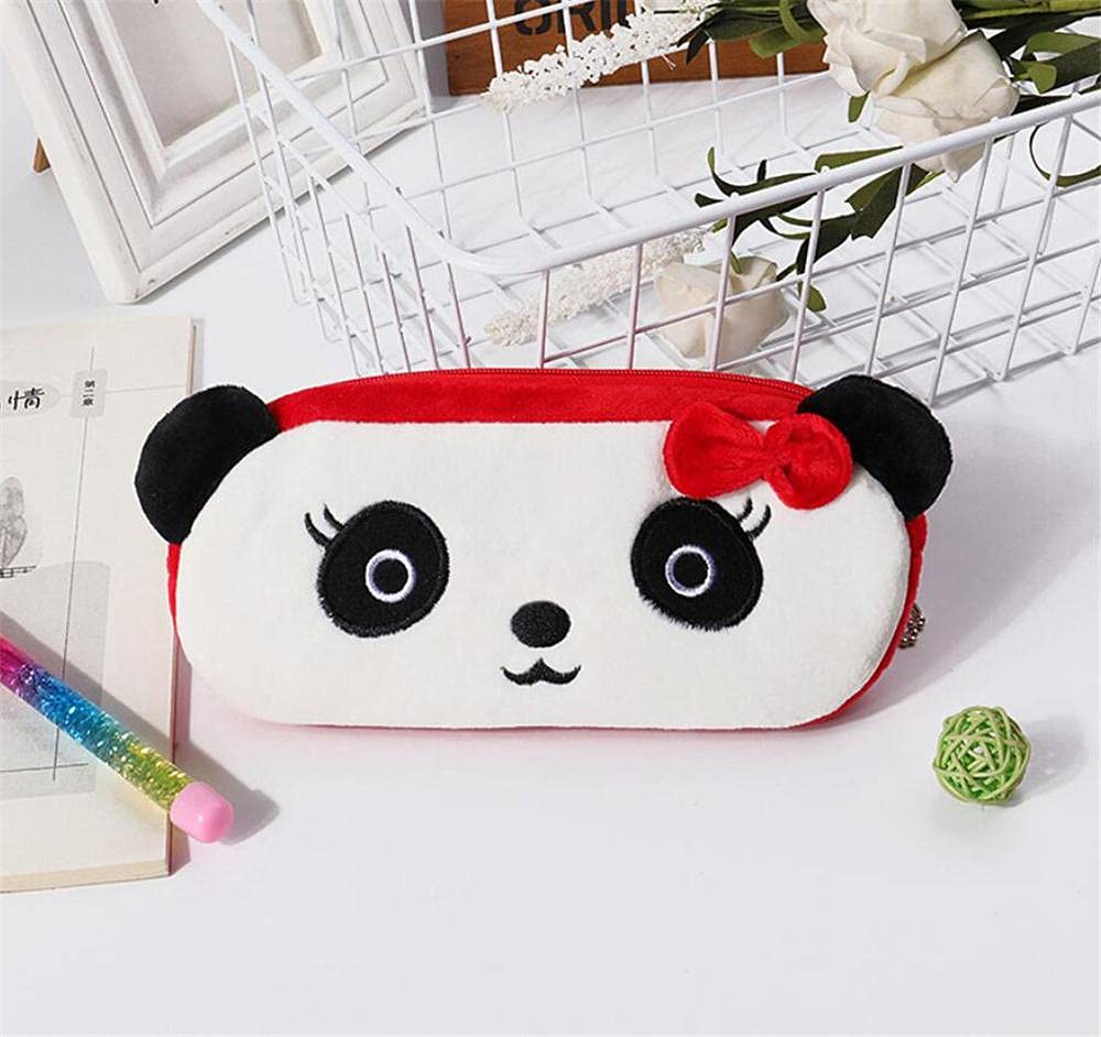 DUORUIMI Plush Pencil Case Pen Bag Holder Large Capacity Cute Panda Shape Office Organizer Storage for Students Girls - Image 2