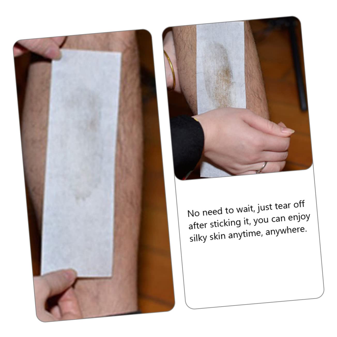 MUSISALY Facial Body Waxing Paper 200pcs Beeswax Hair Removal Strips Non Woven for Smooth Skin Gentle for Women Men