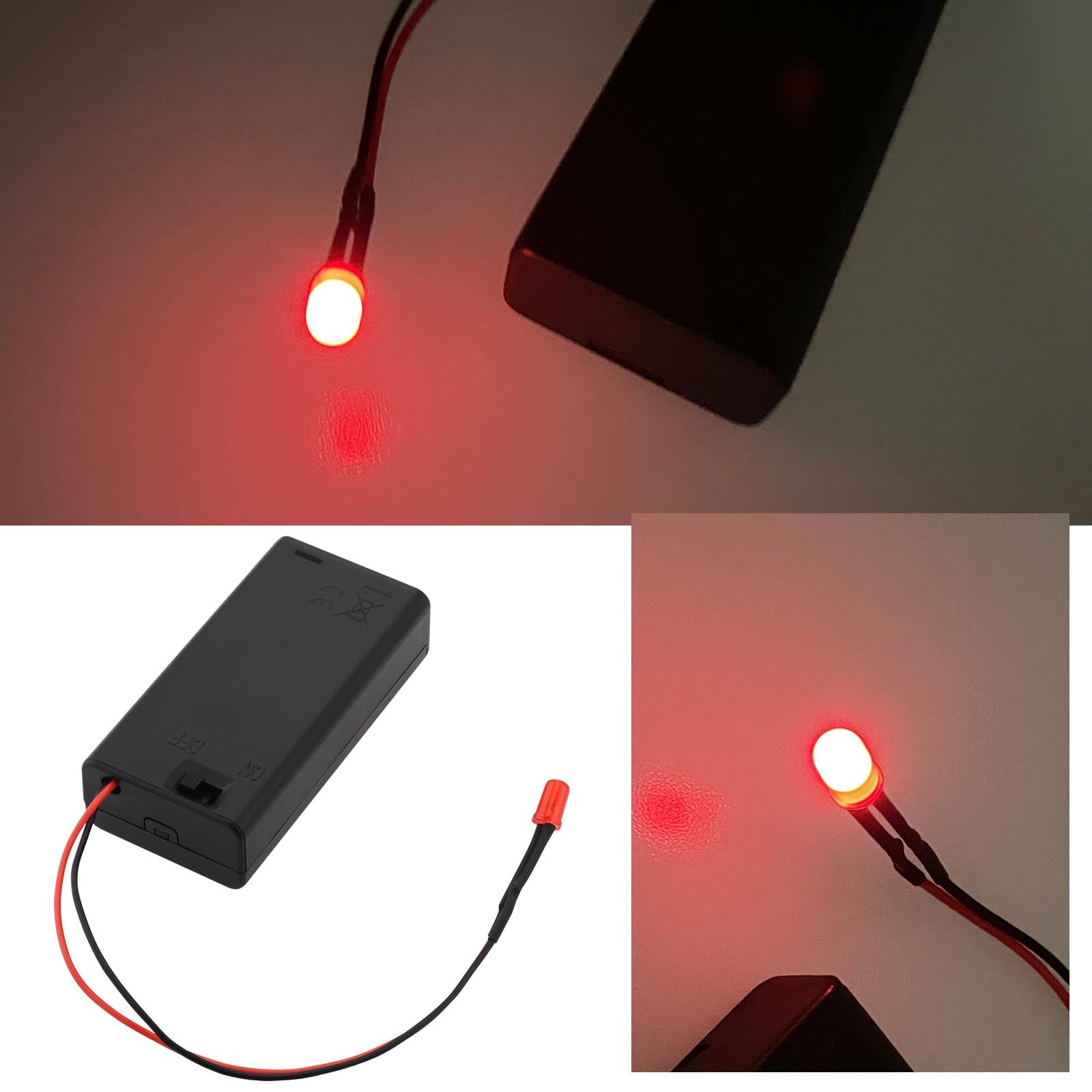 2 LED Clignotantes Rouge 12V - Alarme Factice Anti-vol Pour Voiture, Moto, Bateau - Fausse Alarme