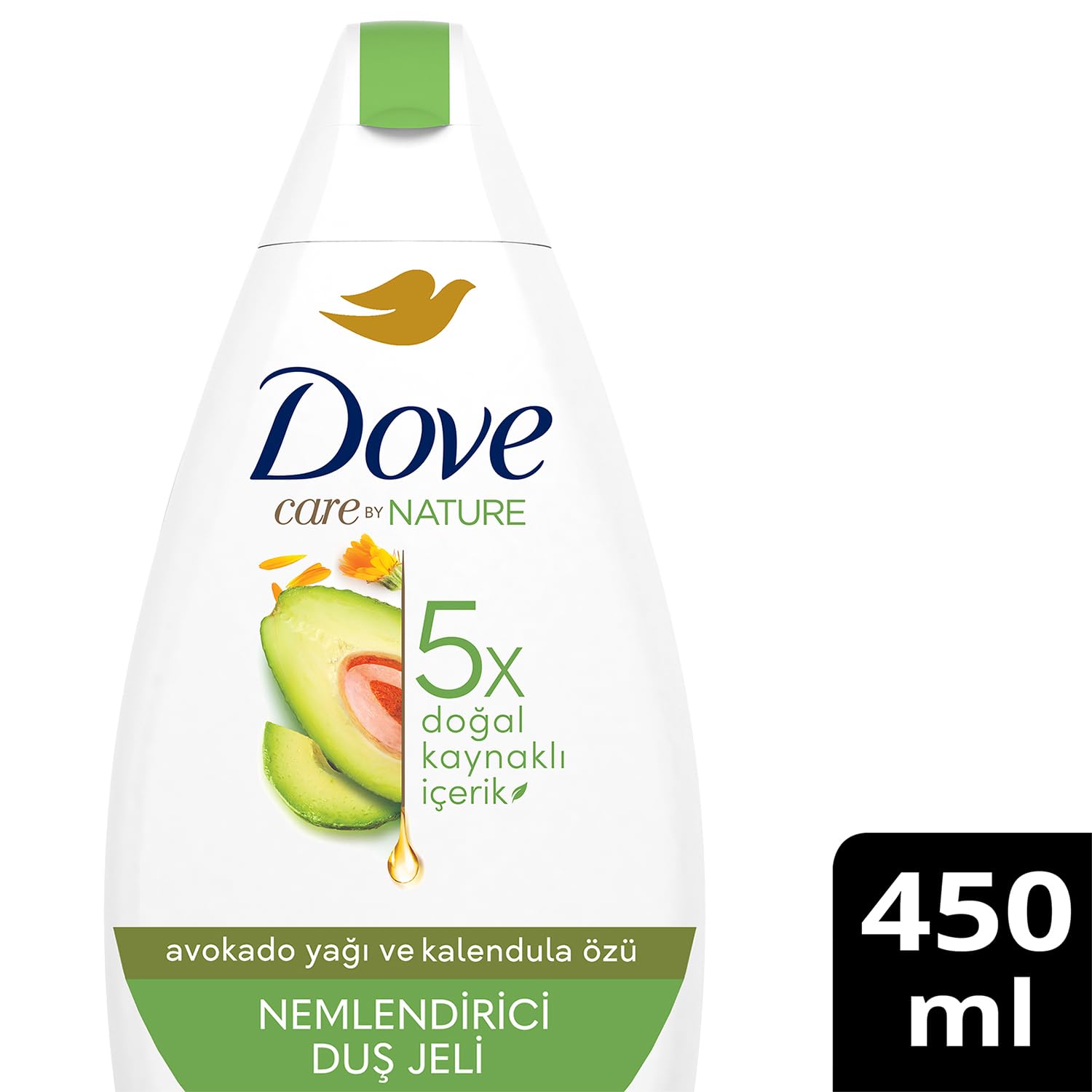 Dove Duş Jeli Avokado Yağı ve Kalendula Özü 450 ml