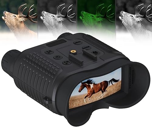 MAYKEA Gafas de visión nocturna binocular montadas en la cabeza, zoom digital 8X, nivel IP54 impermeable, con pantalla TFT Ultra HD de 2.7 pulgadas,