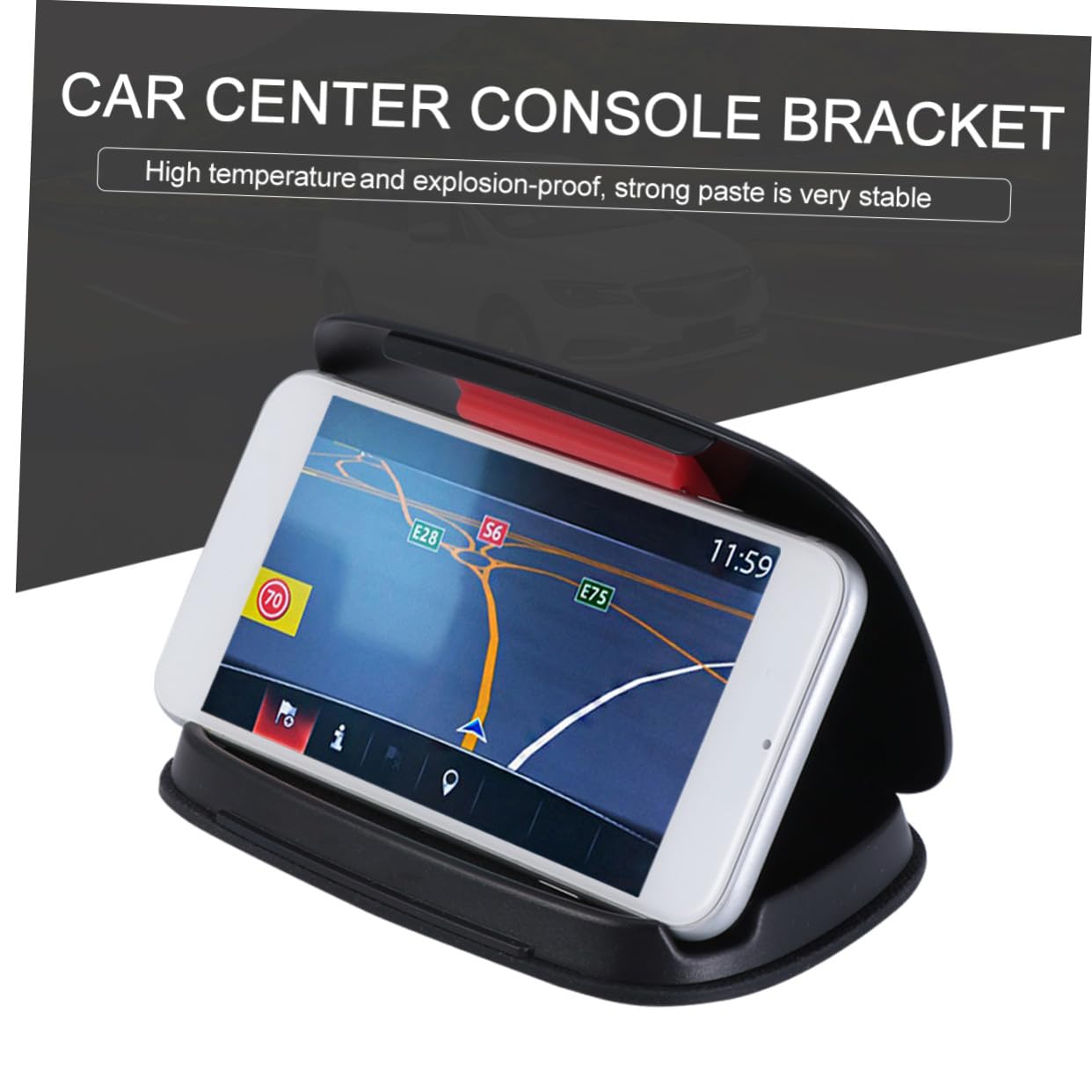 Supporto per Smartphone da Pannello Auto con Silicone Adesivo Lavabile Montaggio Stabile Clip Mobile Antiscivolo per Auto Camion e Suv Nero Small