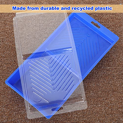 Certbuy 4 Pack 6 Inch Paint Tray With 8 Pack Disposable Paint Tray Liners Blue Plastic Paint Roller Tray For Household (Fit For 4 Inch Paint Rollers) #TOP3