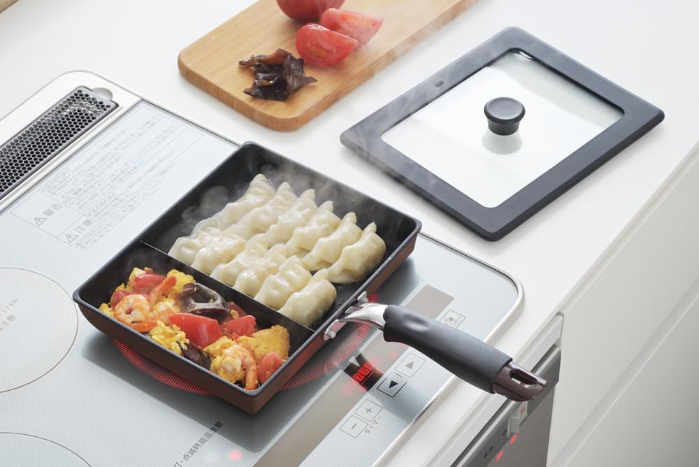 Amazon.co.jp: タマハシ 仕切りフライパン フタ付き 七三分け お弁当 2