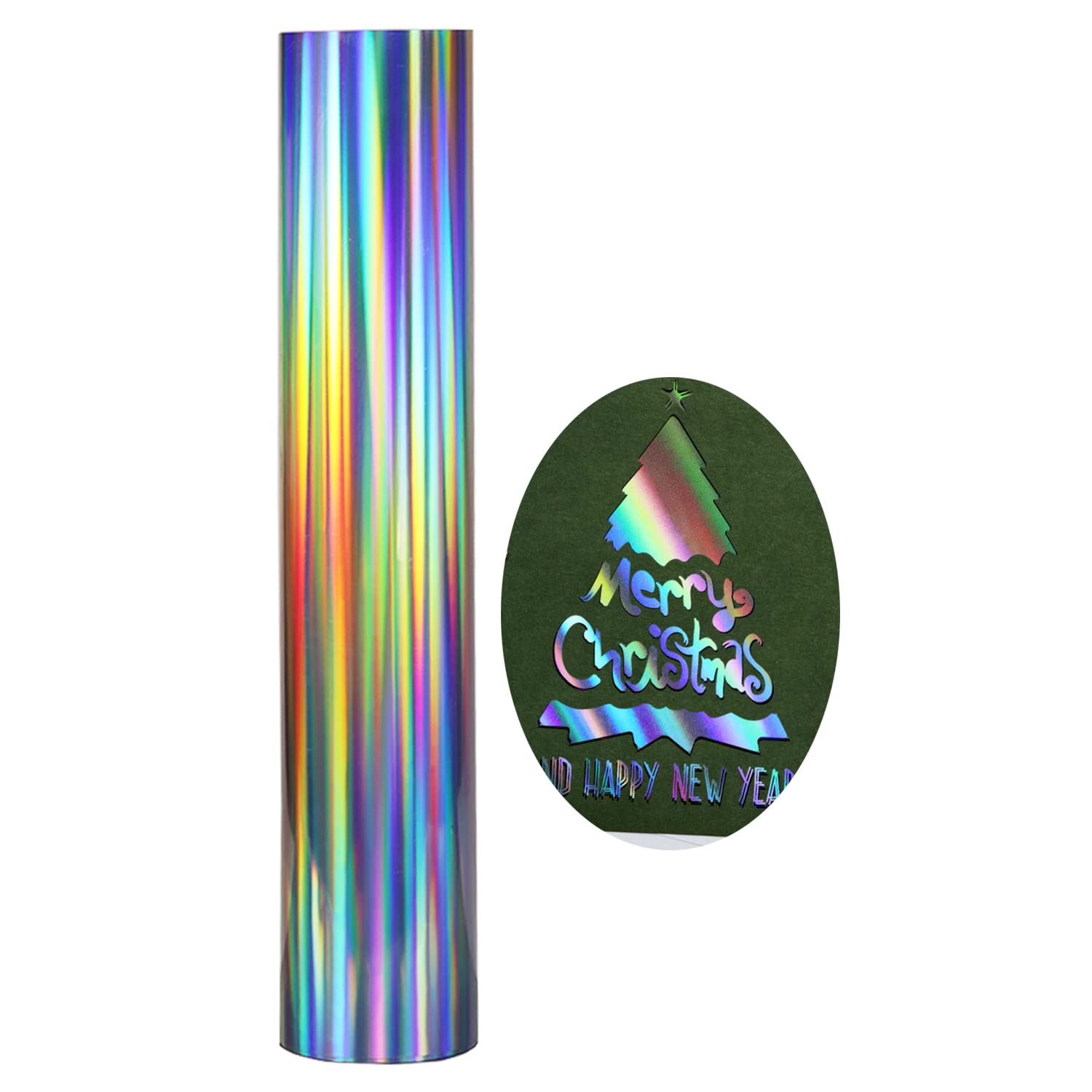 Buy MagicQCraft Holographic Rainbow Vinyl Roll,Permanent Vinyl Roll,12