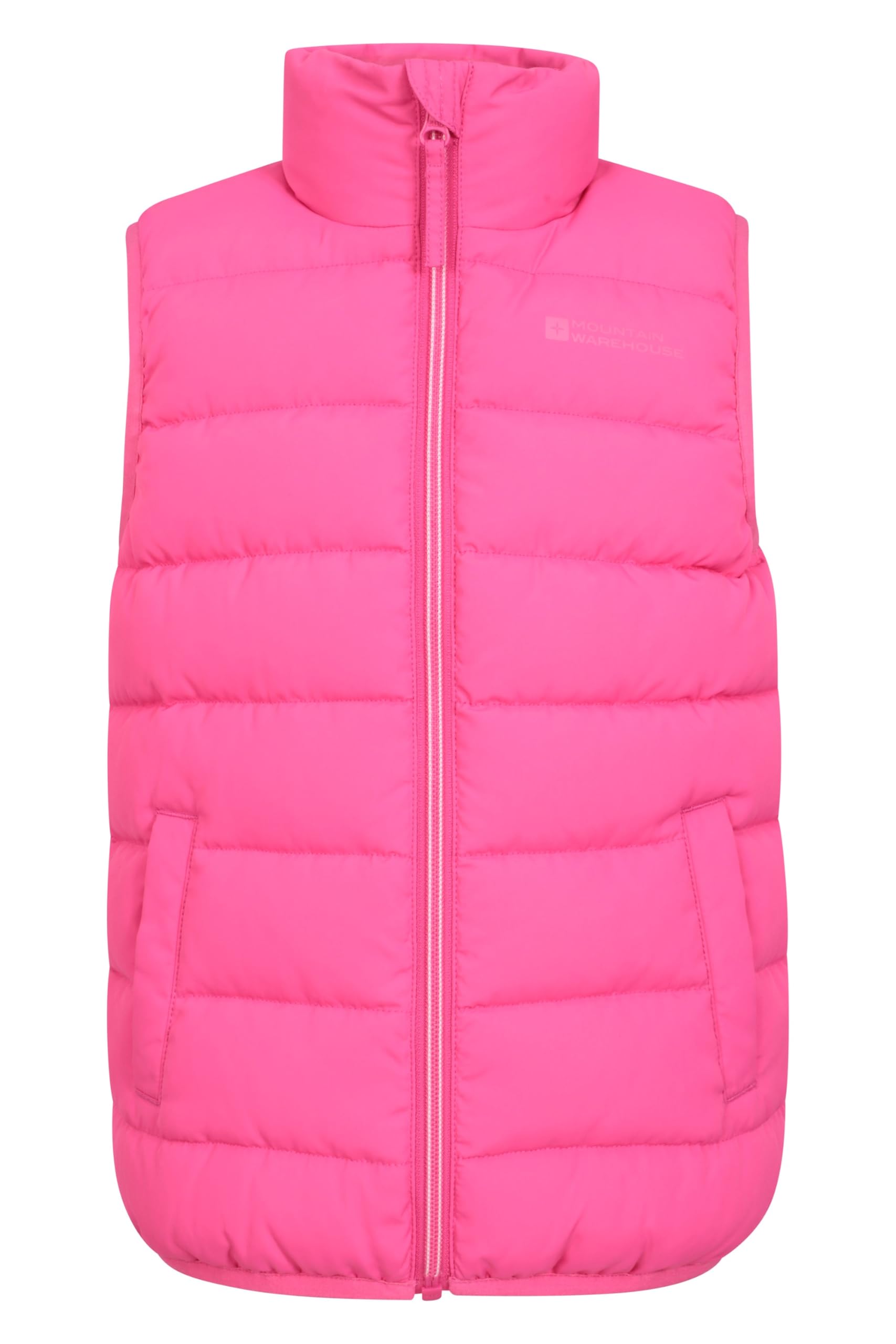 Mountain Warehouse Boys Pink Rocko Kids Padded Gilet - Water Resistant Rain Coat With Microfibre Padding & Front Pockets, & Girls - For Autumn, Winter & Outdoors Teen Size 13 Years