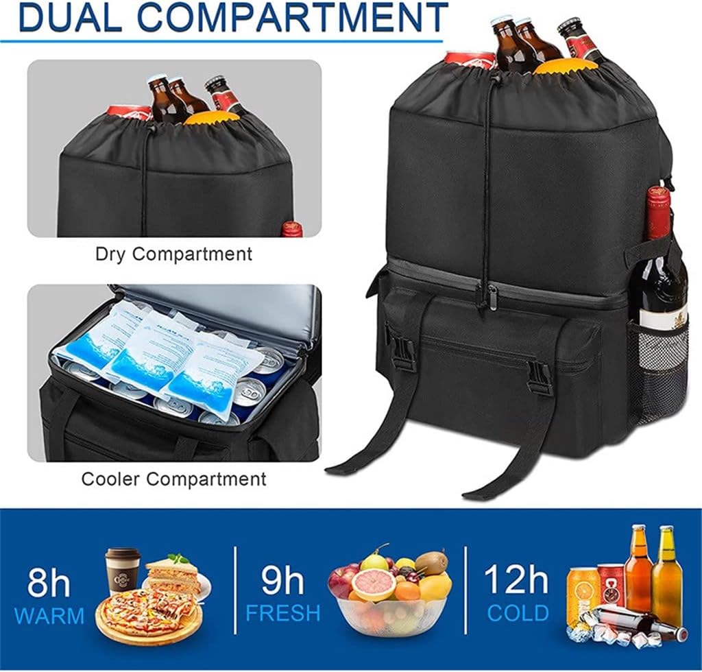 JSEIAJB Insulated Leakproof Cooler Bag Large Capacity Lunch Backpack Layer Dry Insulation Backpack Cooler