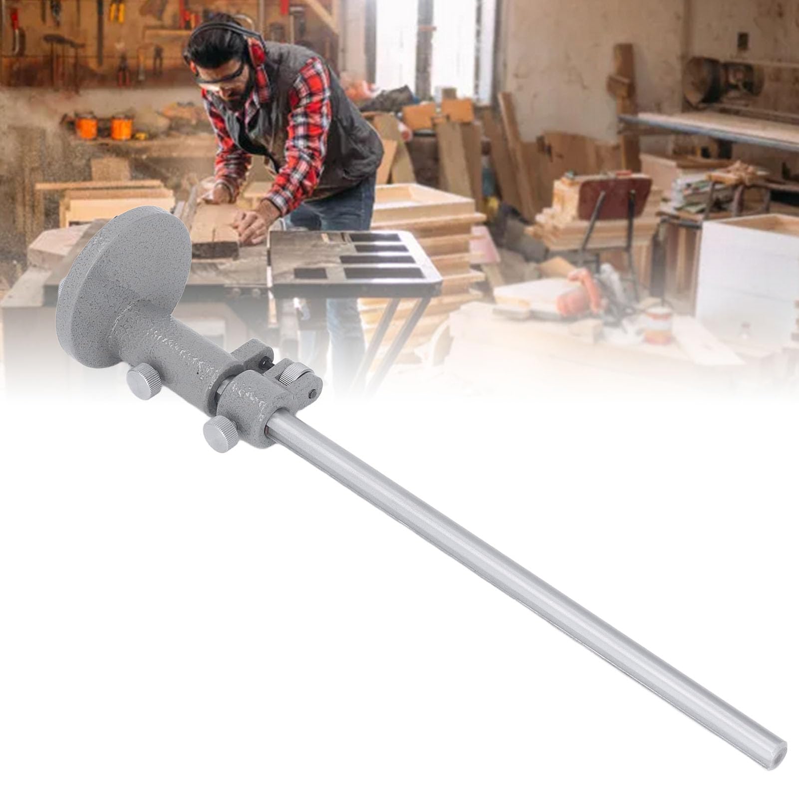 Demeras Calibro per Marcatura Ruote Strumento Accurato per la Lavorazione del Legno in Acciaio Inossidabile per la Lavorazione del Legno Misurazione da 0 a 200 Mm