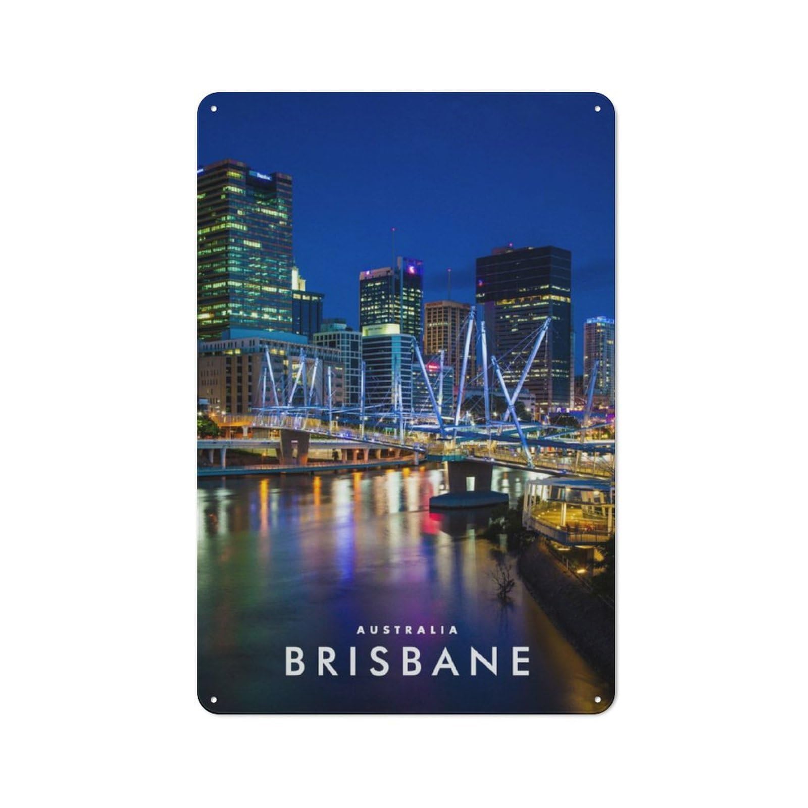 Junmoney Brisbane Australia For Lounge Or Reading Corner, Retro Metal Plaque 30X20cm, For Vintage Wall Decor Fans, For Metal Sign Collectors