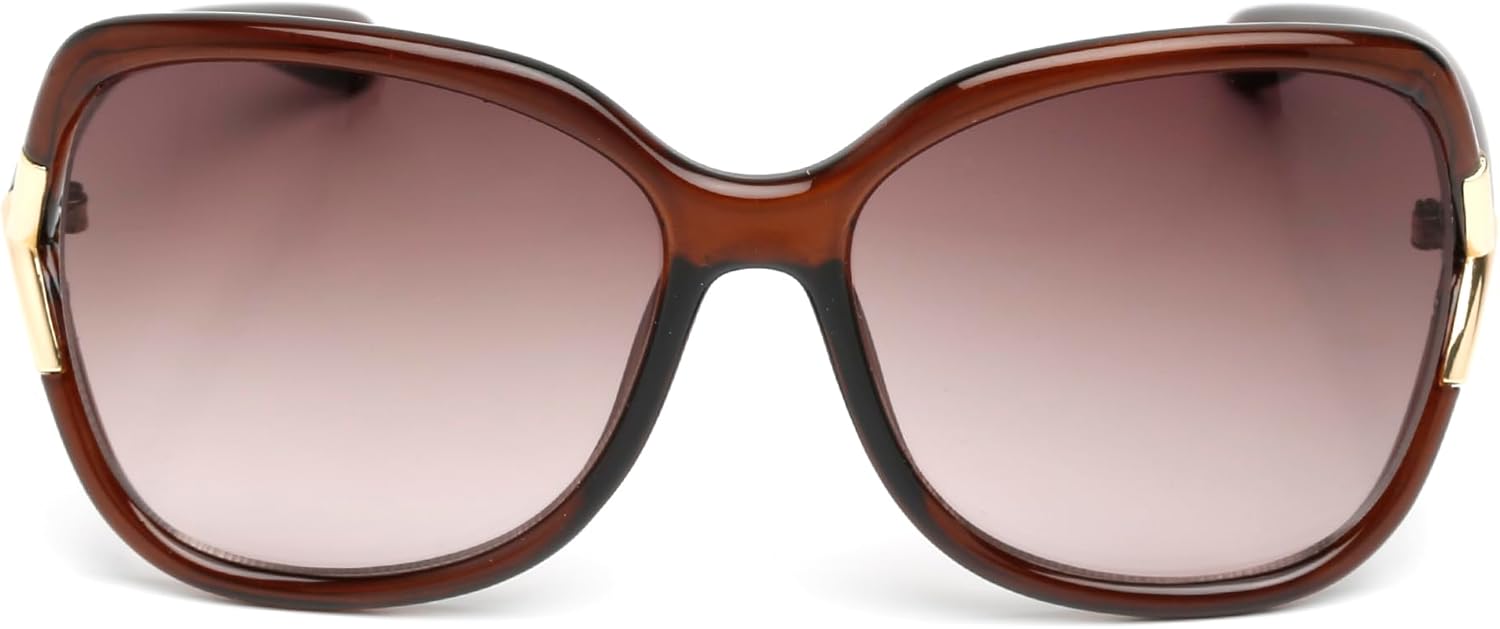Exclusive Viva Women's Sunglasses, Shiny Dark Brown/Gradient Brown - Image 2