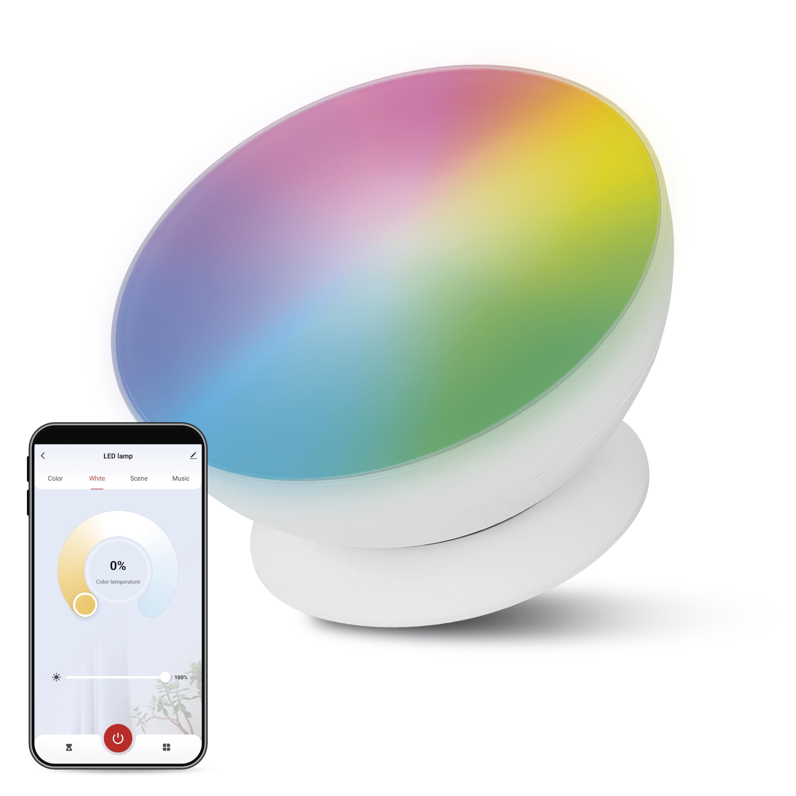 EMOS - Smarte LED Ambientbeleuchtung mit App - Helligkeit max. 330 lm, RGB und CCT Farbwechsel - smarte indirekte Beleuchtung kompatibel mit App und Sprachassistenten - inkl. Netzkabel 1,5m - weiß