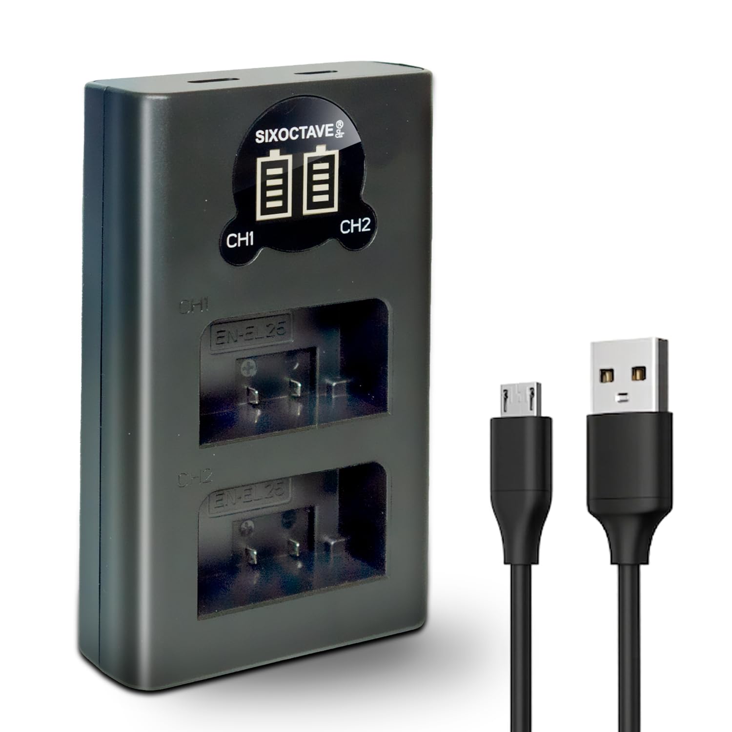 Amazon.co.jp: SIXOCTAVE EN-EL25 EN-EL25a ニコン 用 デュアル USB