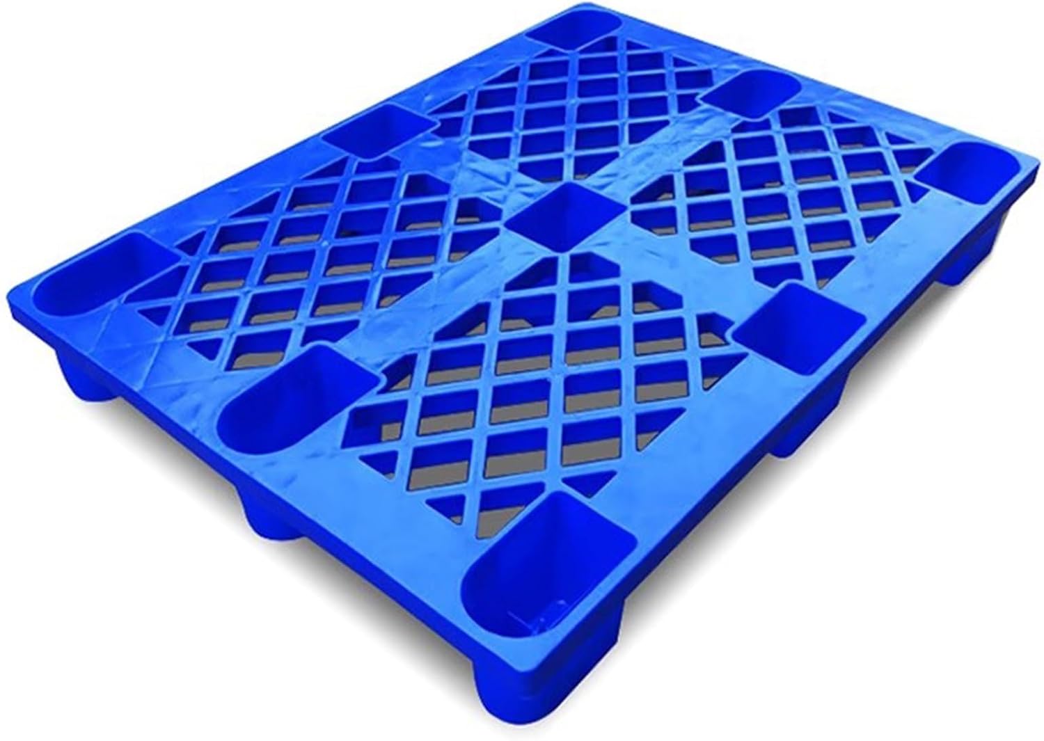 Plastic Logistics Pallets,Shipping Grid Pads Pallet Cargo Pallet Easy to Clean Simple and Practical Can Be Dried After Washing Durable (Color : Blue, Size : 1200x1200mm) (Blue 800x