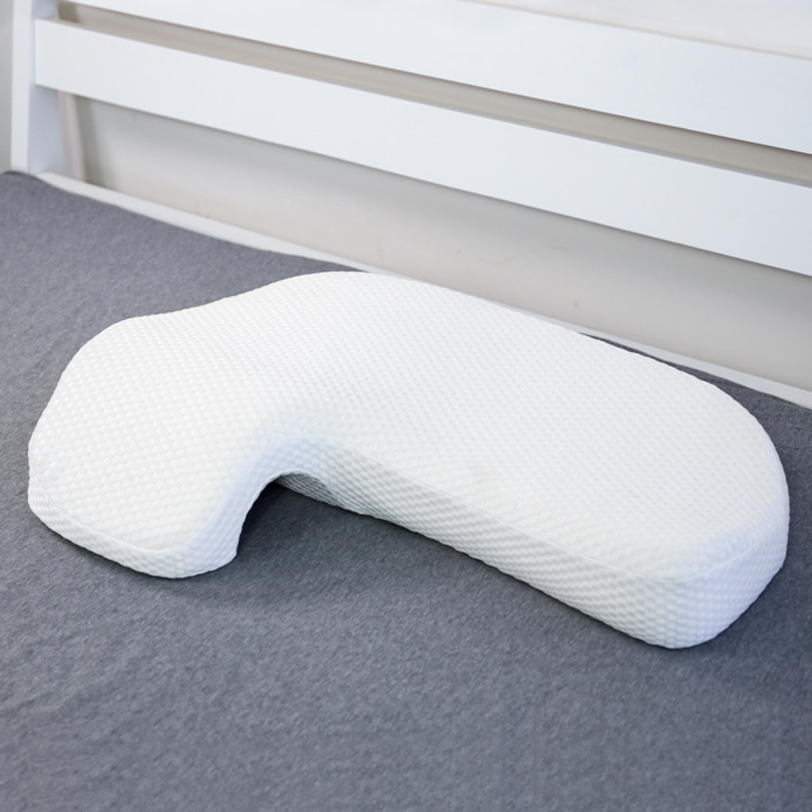 Contorneada en Forma L Ergonómica Espuma Viscoelástica con Funda Algodón Ave para Adultos, Parejas, Dormitorio,