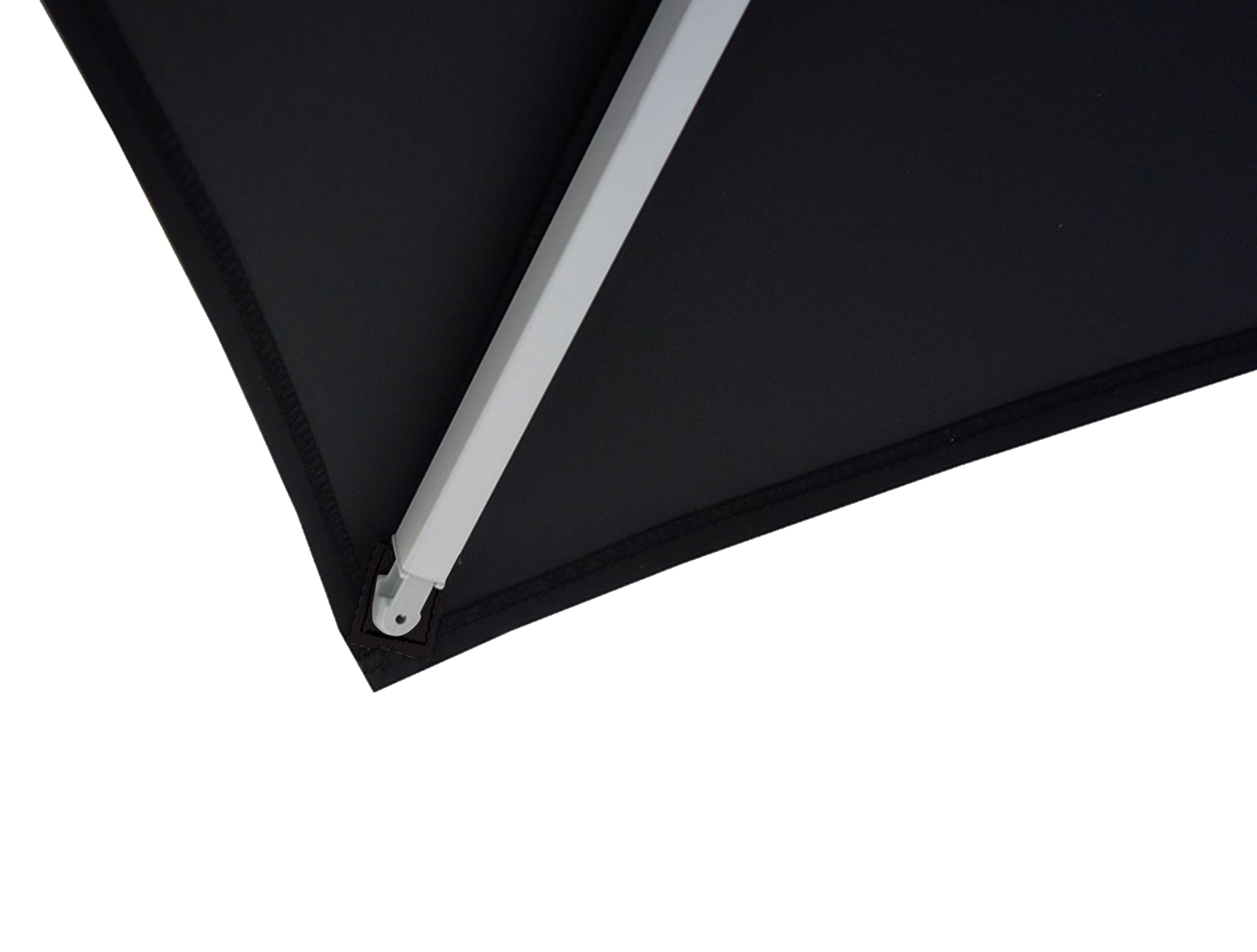 METRO Professional Parasol carré quadruple Tomoko, aluminium/polyester, 4 x 4 m, protection UV, déperlant, anthracite/platine
