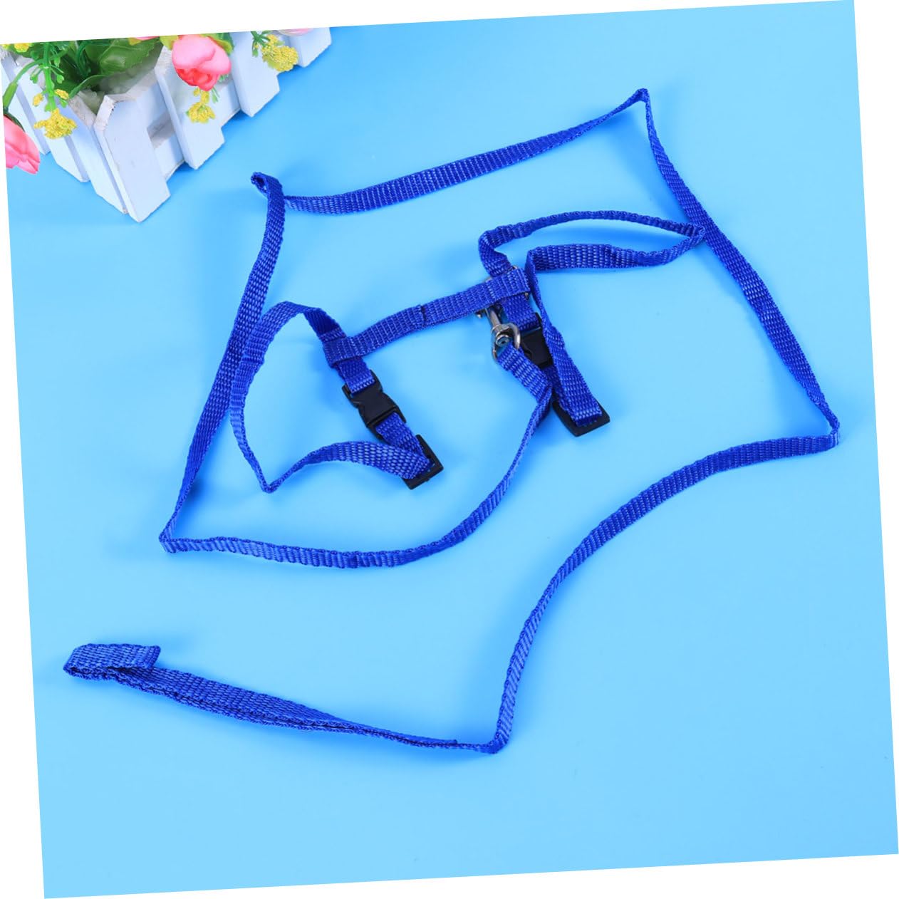 BESTonZON Pet Cat Harness with Traction Rope Nylon Collar Leash for Safe Indoor Outdoor Exploration Lightweight Blue Pet Supplies for Cats