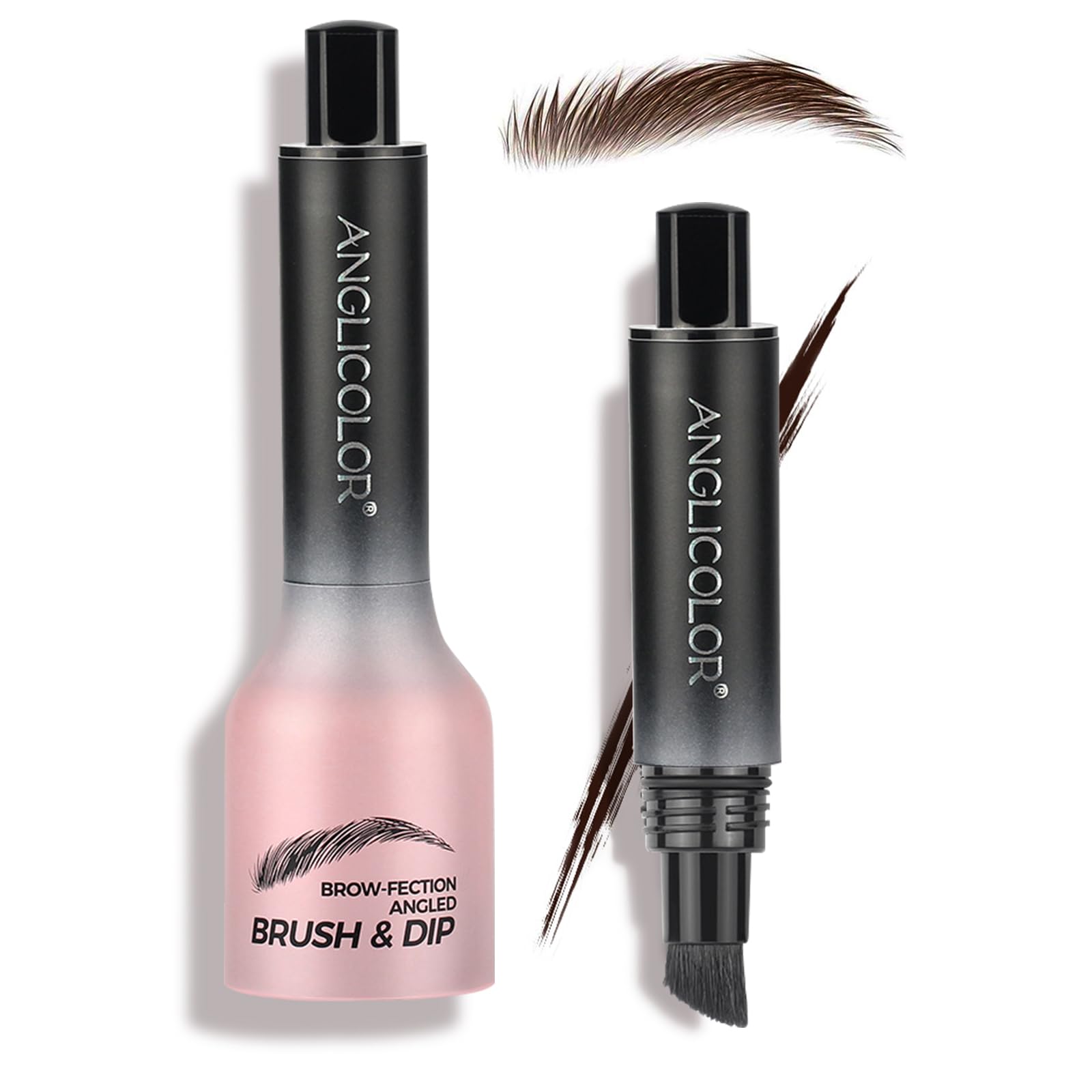 Upgraded Liquid Eyebrow Pen, Brow-Fection Angled Brush & Dip, Long Lasting Waterproof Brow Pencil