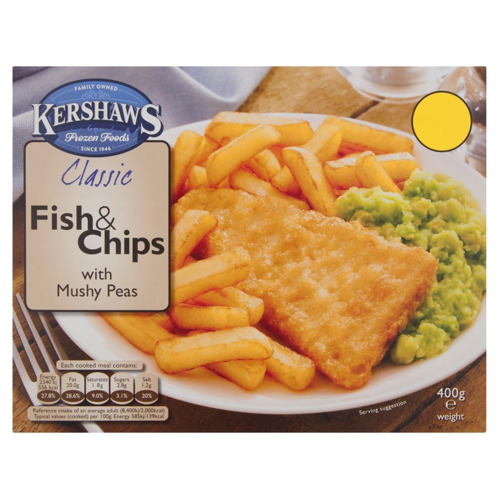 Kershaws Classic Fish & Chips with Mushy Peas 400g × Pack of 1