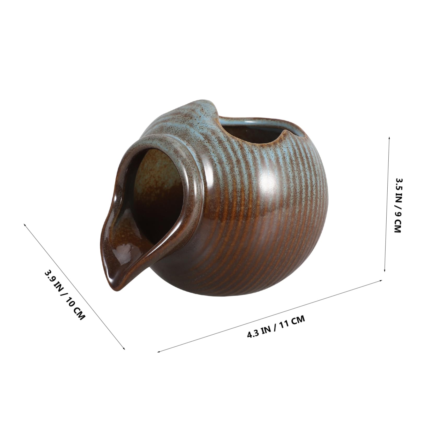 PRETYZOOM Brocca in Ceramica Flusso d'Acqua Circolante per Acquari e Piante Idroponiche, Design Aperto per Fontane Fai-Da-Te e Decorazione Interna