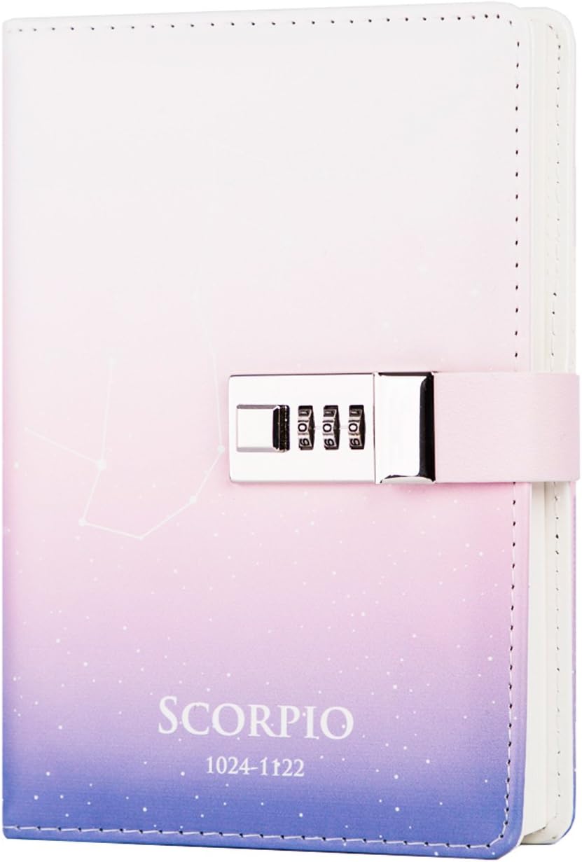 CAGIE Lock Diary Leather Journal Writing Notebook Planner