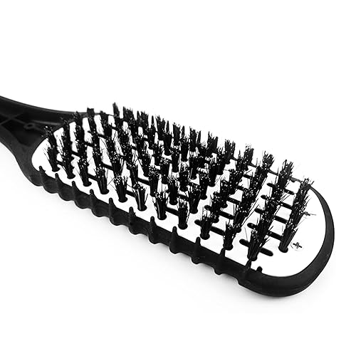 Miniatura 3 de Cerdas de jabalí Cepillo de doble cara Abrazadera de peine de pelo antiestático Herramienta Peine Férula de pelo Peine Peine Peluquería Madera