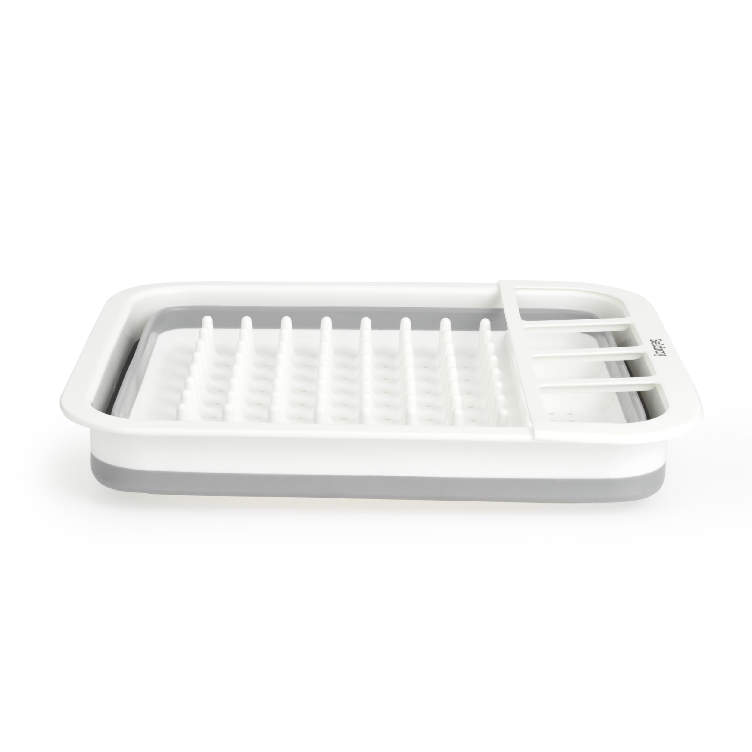 Beldray LA031051 Escurreplatos plegable - con separador de cubiertos, perfecto para propietarios de viviendas o acampadas, resistente a roturas, Fácil de ocultar, gris
