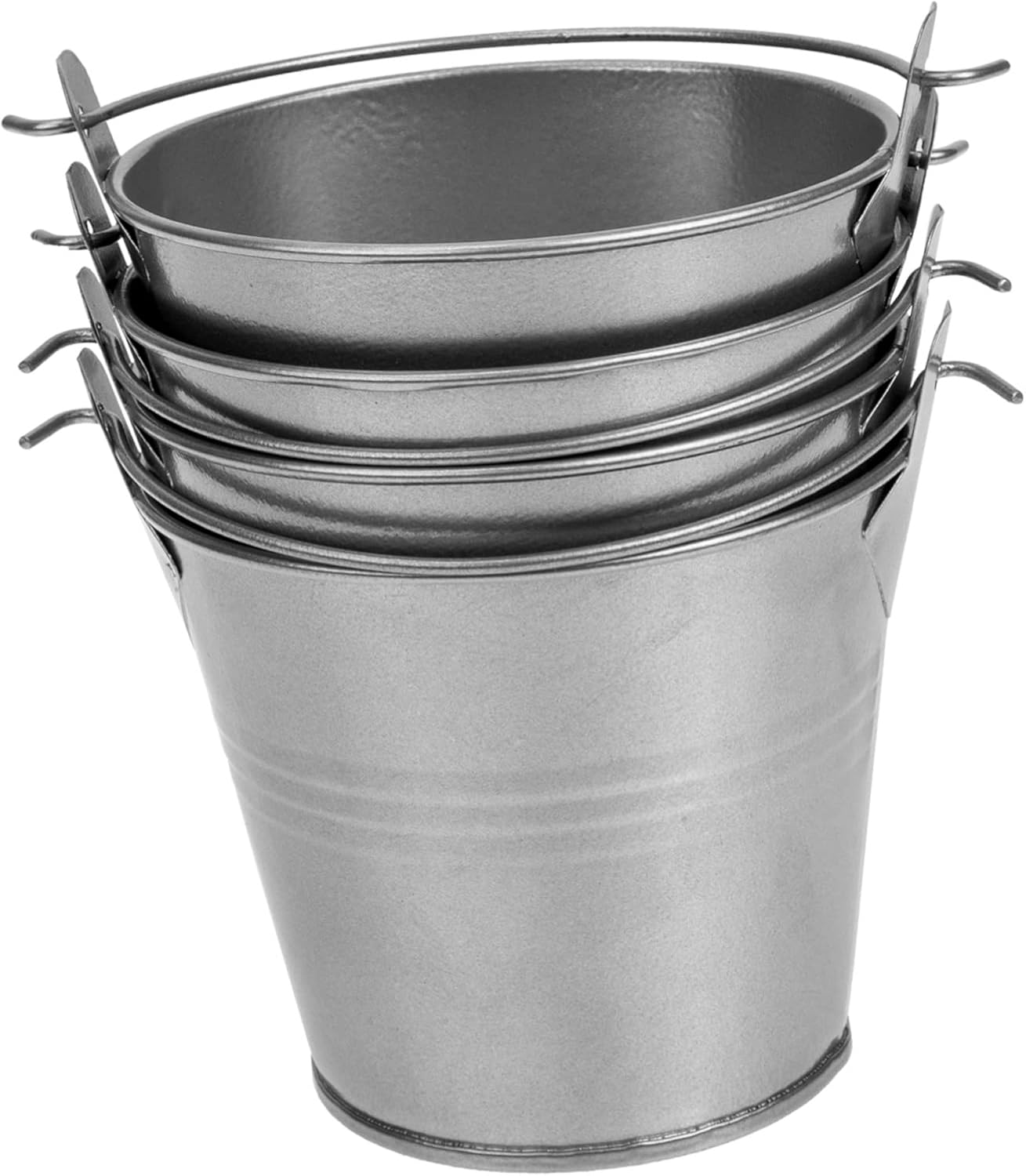 SECFOU 4pcs Storage tin Bucket Easter Wedding tin pails