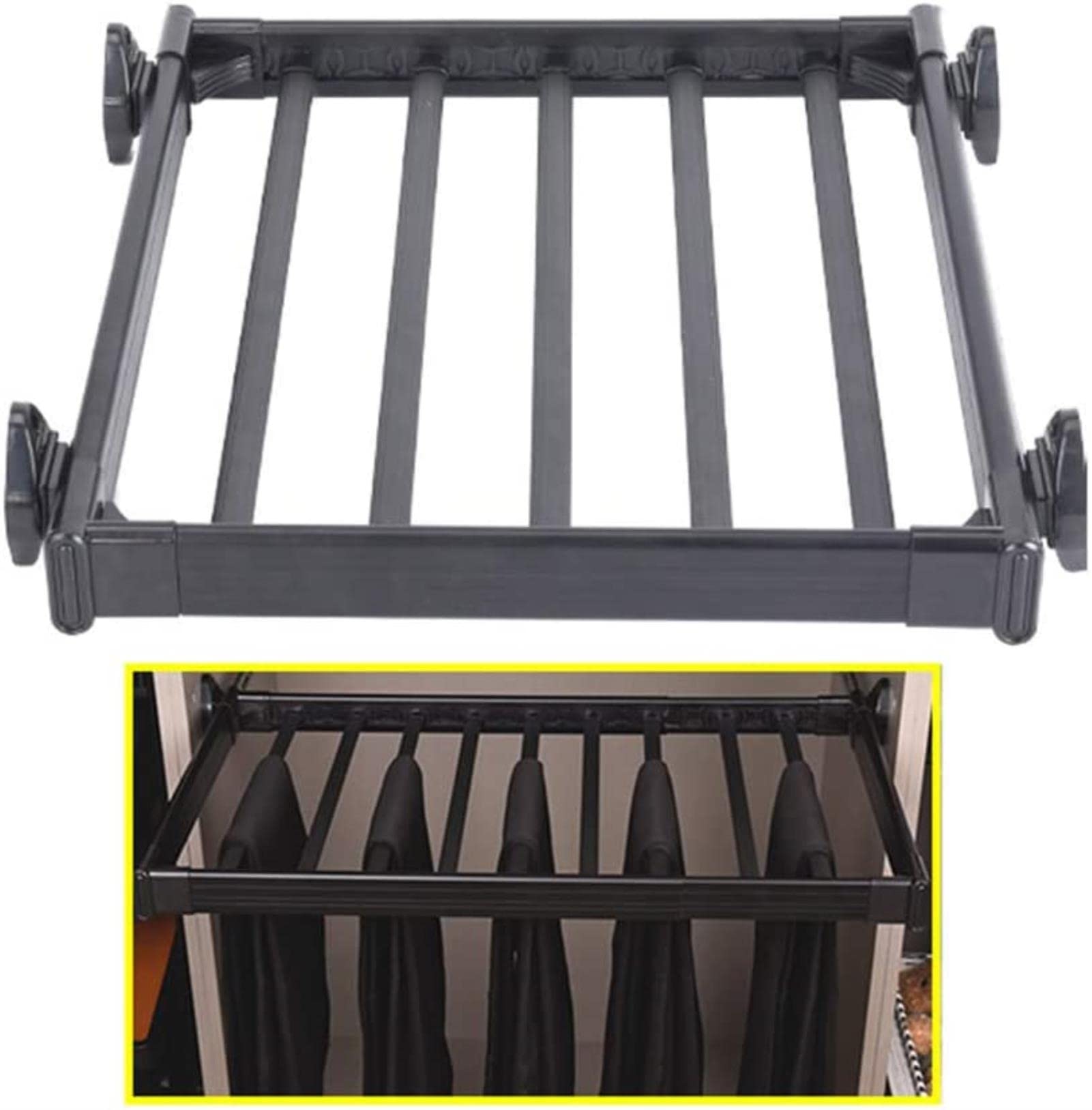 Tiroir de rangement pour jeans coulissant - Cintre rétractable extensible gain de place