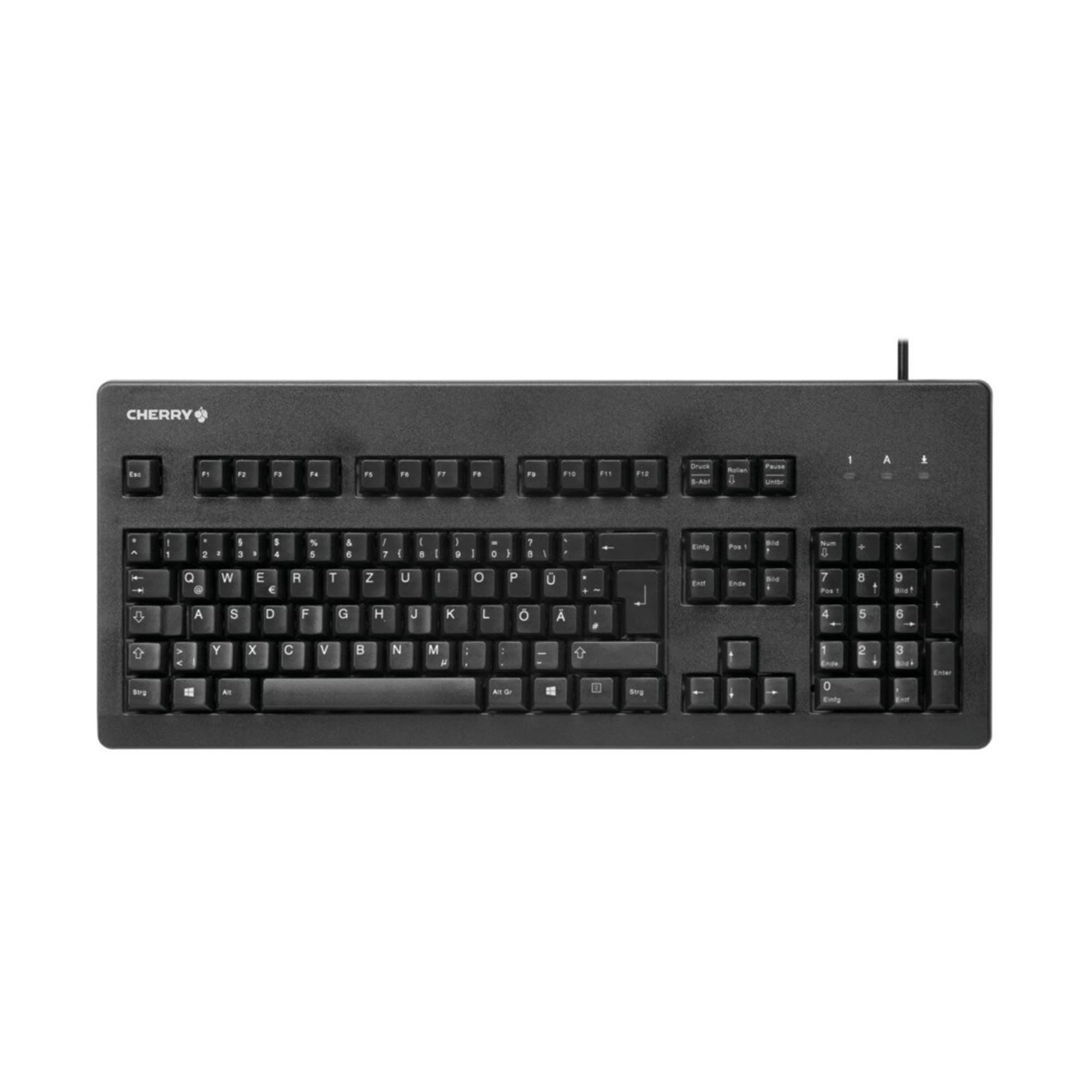 CHERRY G80-3000, Tastiera Meccanica a Filo, Layout per la Germania, (QWERTZ), Connessione USB, Robusto, Tasti Programmabili,Interruttori MX BLUE Nero