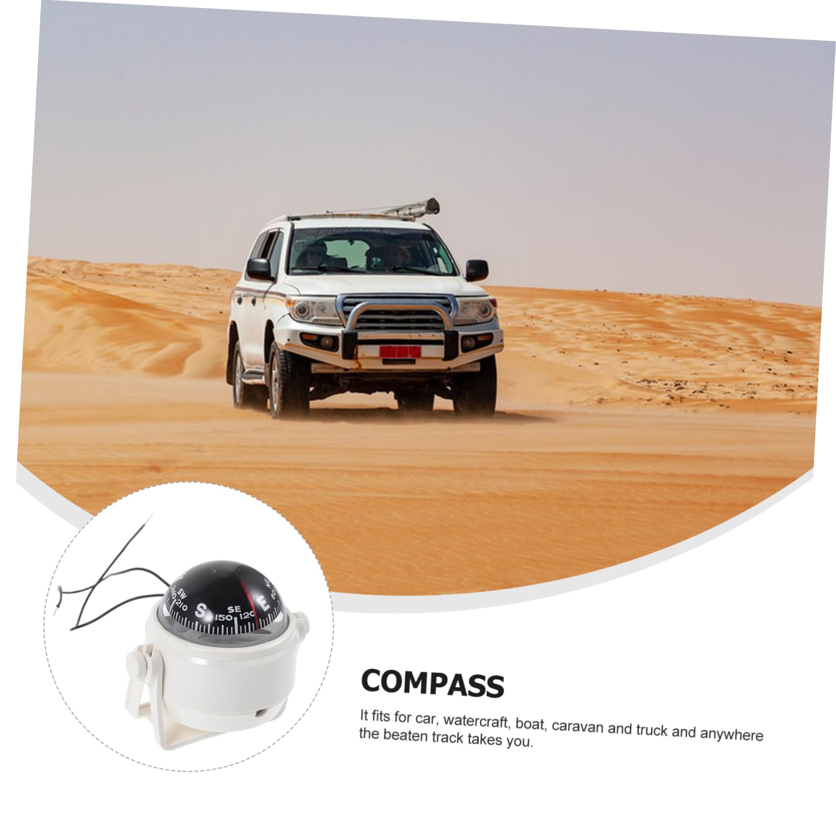 Toddmomy Car Dashboard Compass Vehicle Navigation Tool for Cars Boats Essential Direction for Outdoor Adventures Easy to Install and Use