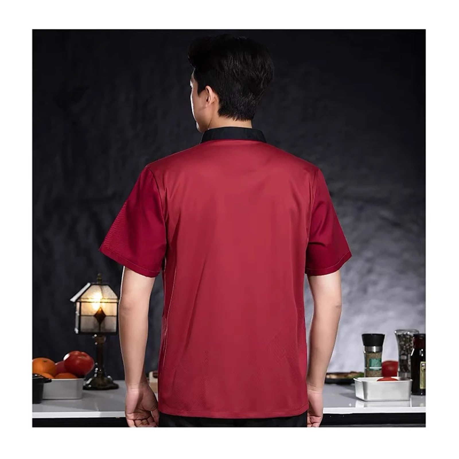 Divisa estiva da cuoco, da cucina, for hotel, bar, cucina, abbigliamento da lavoro, camicia a maniche corte, giacca da cuoco for uomo e donna Per Il Personale Del Ristorante