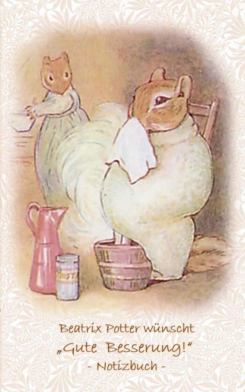 Beatrix Potter wunscht "Gute Besserung!" Notizbuch ( Peter Hase )