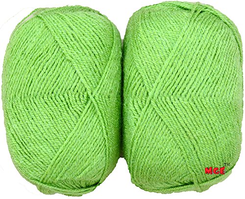 Image of MG Enterprise Rosemary Green (200 gm) Wool Hank Hand Knitting Wool /Art Craft Soft Fingering Crochet Hook Yarn, Needle Knitting Yarn Thread Dyed