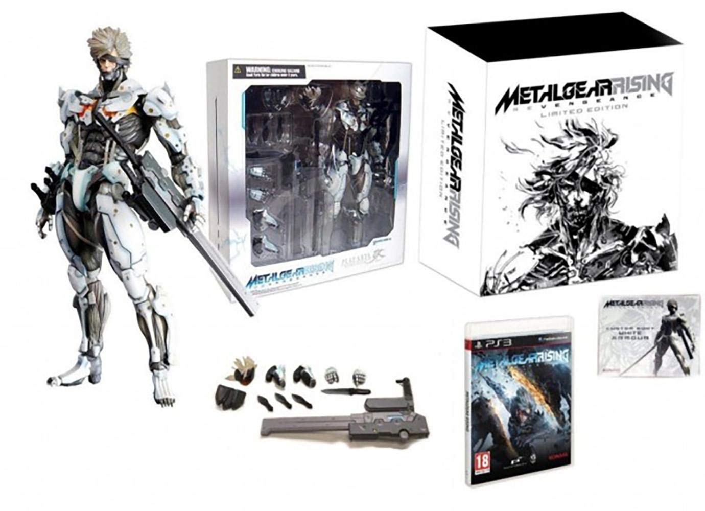 JAPAN OFFICIAL Metal Gear Rising Revengeance Limited Edition PS3 Play Arts Raiden White #1 PC & Video Games