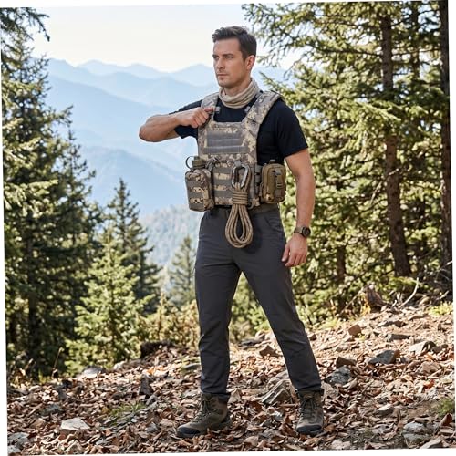 Chaleco para exteriores para hombres impermeable que reduce carga en espalda 2