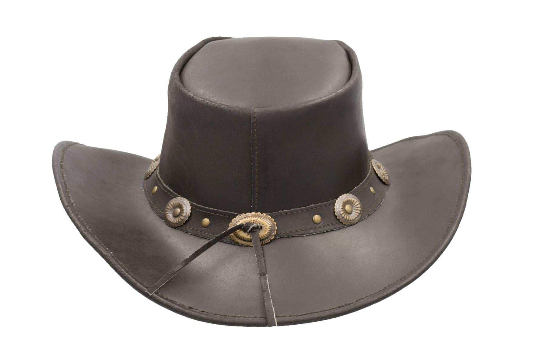 Walker and Hawkes - Sombrero de Conchos de Vaquero Outback de Cuero de Vaca