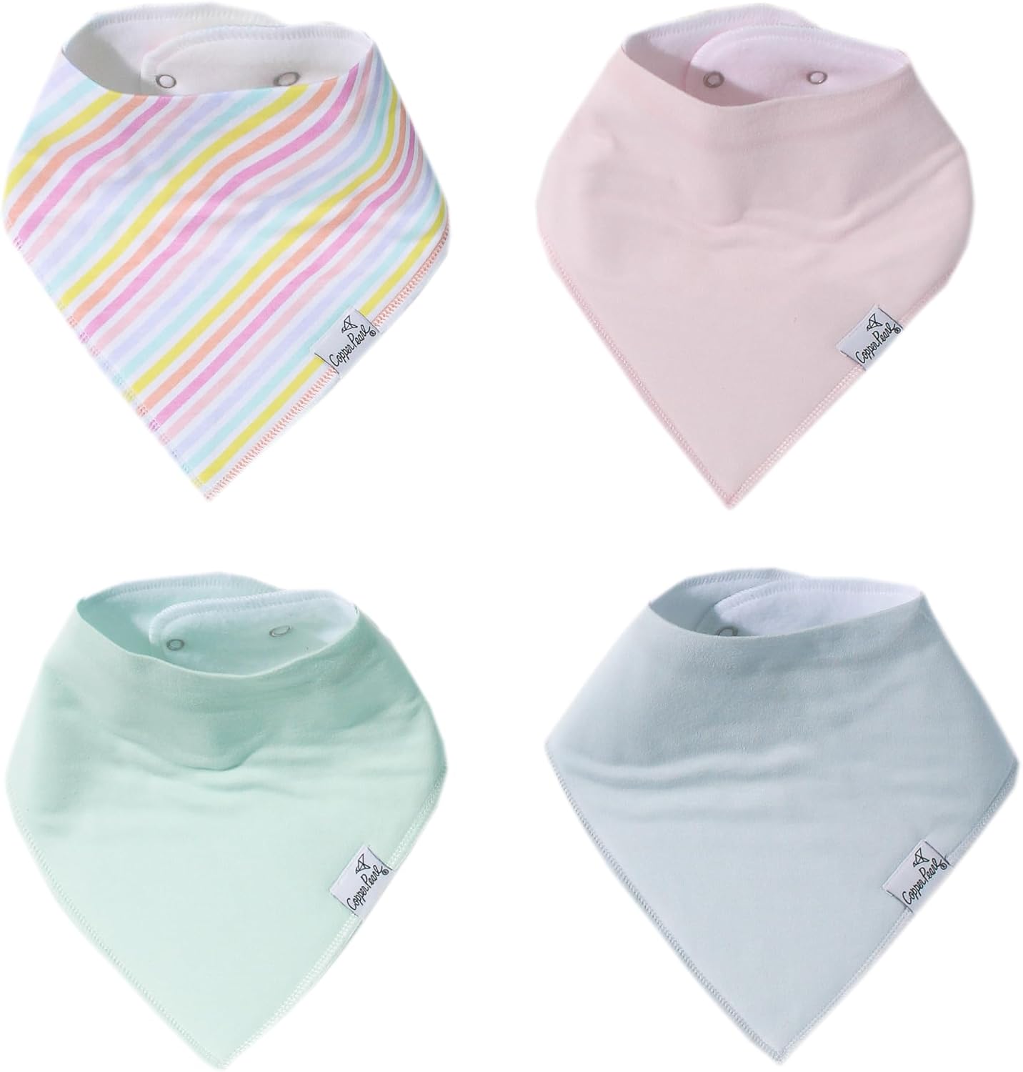 Copper Pearl Baby Bandana Bibs 4 Pack Soft Cotton Baby