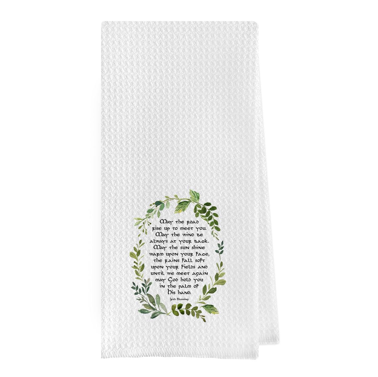 Irish Blessing Dish Towel - Irish Gifts Decorative Waffle Weave Kitchen Towels, Irish Gifts Hand Towels, Irish Tea Towels, Irish Gifts for Women, St. Patrick's Day Gifts (16×24 Inches)
