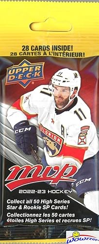 202223 Upper Deck MVP NHL Hockey AWESOME Factory Sealed JUMBO FAT PACK with 28 Cards including One HIGH SERIES & ROOKIE SHORT PRINT! Your Brand New