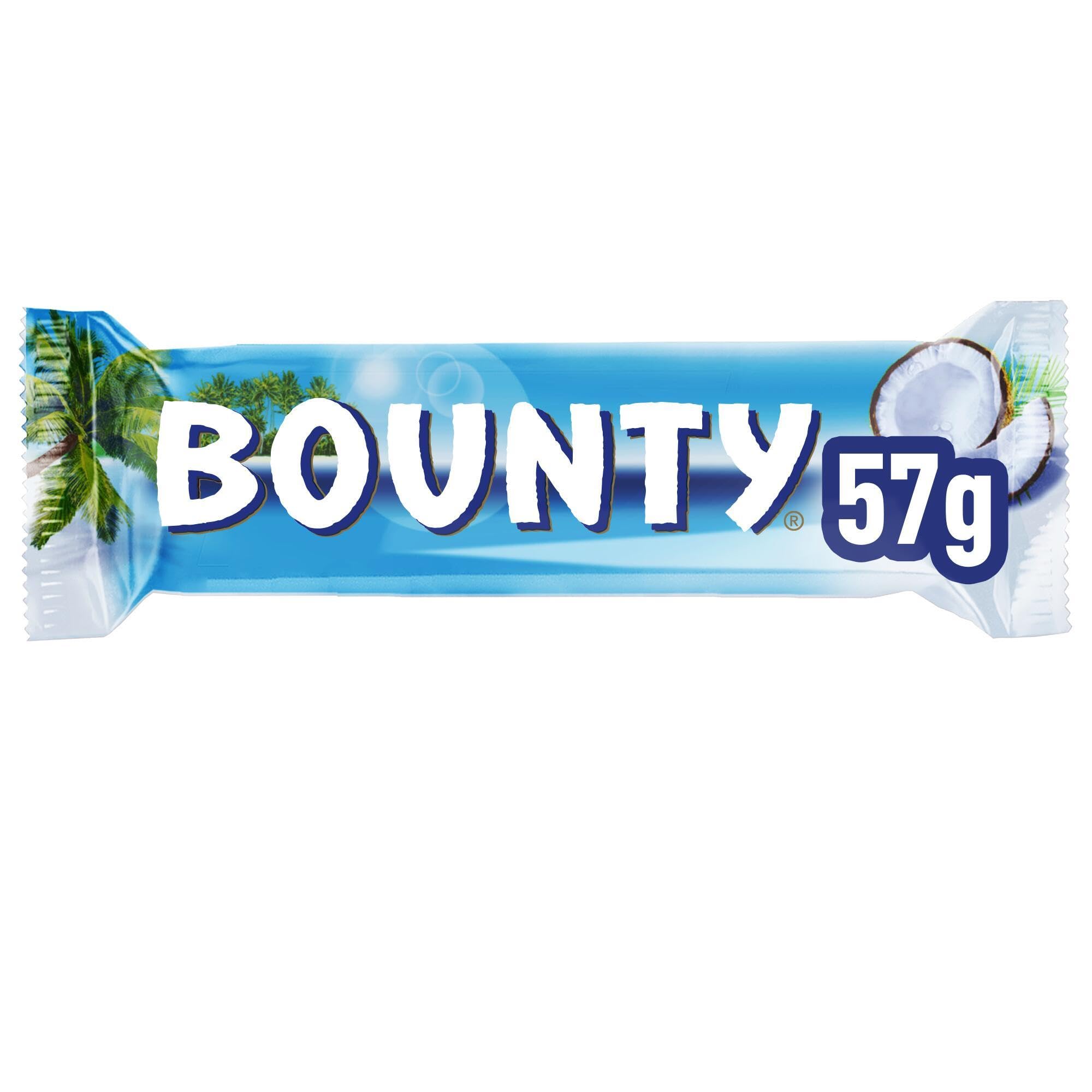 Bounty Chocolatina de Coco recubierta con un delicioso Chocolate con leche (24 x 57g)