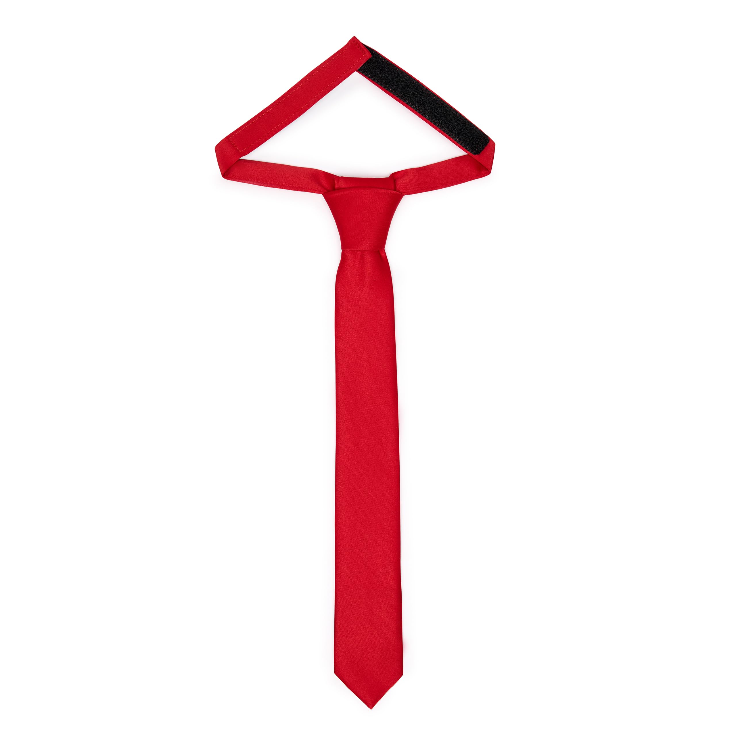 Ladeheid Kinder Krawatte für Jungen - Eleganter matter Look, Vorgebunden mit einem Klettverschluß, Perfekt für besondere Anlässe - Stilvolle Ansteckkrawatte Größe 31cm x 4cm TKM