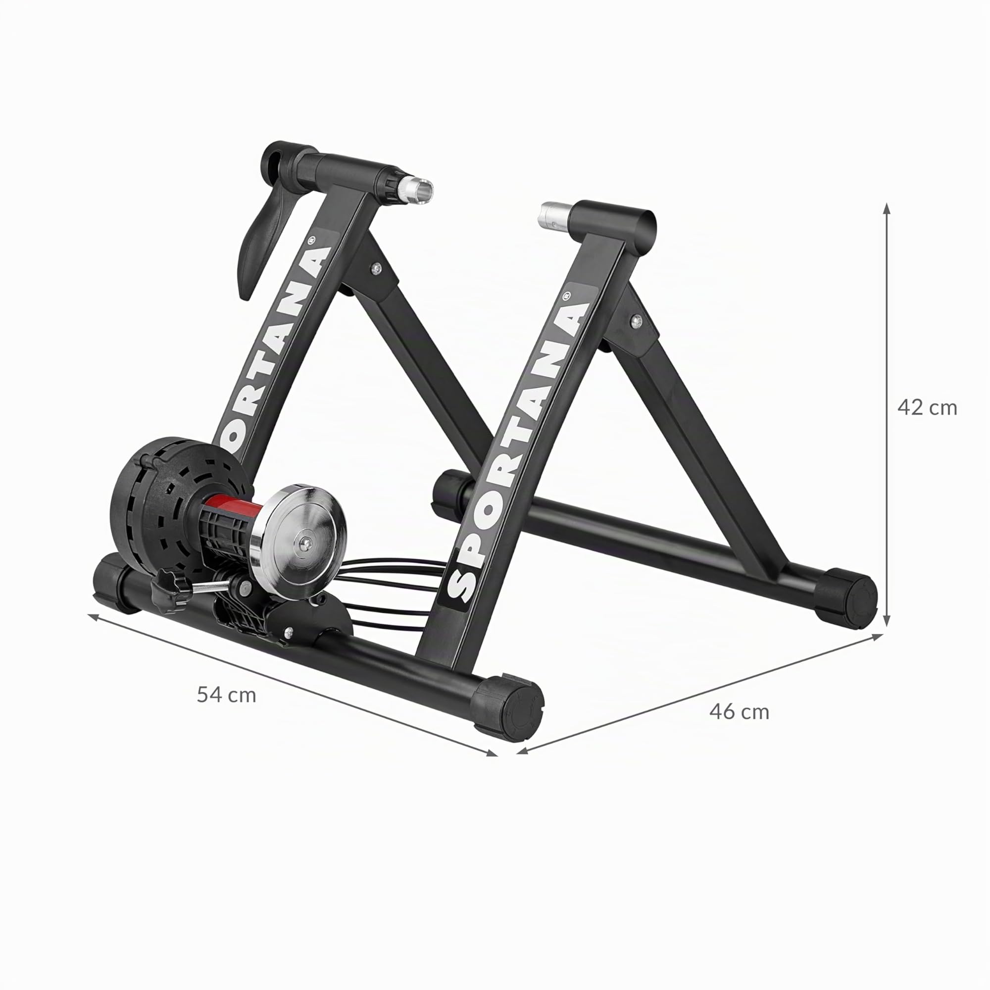 Rullo Magentico per Bicicletta 150kg in Acciaio 6 Livelli Pieghevole 26-28' Allenamento a Casa Bici Indoor